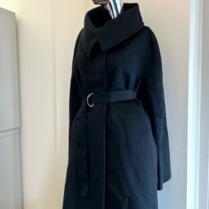 Max Mara Studio Black Wool Coat